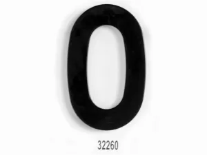 C152 Číslice 152 mm -černá mat "0"