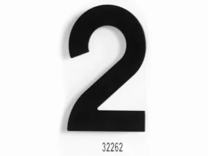 C152 Číslice 152 mm -černá mat "2"