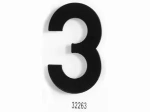 C152 Číslice 152 mm -černá mat "3"