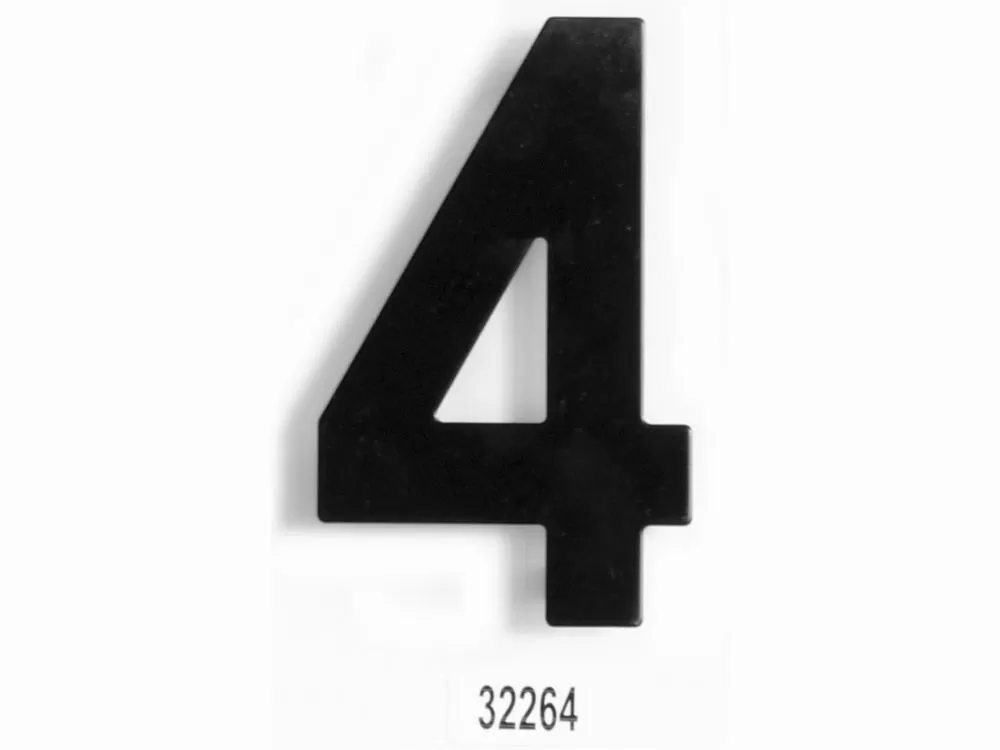 C152 Číslice 152 mm -černá mat "4" 62