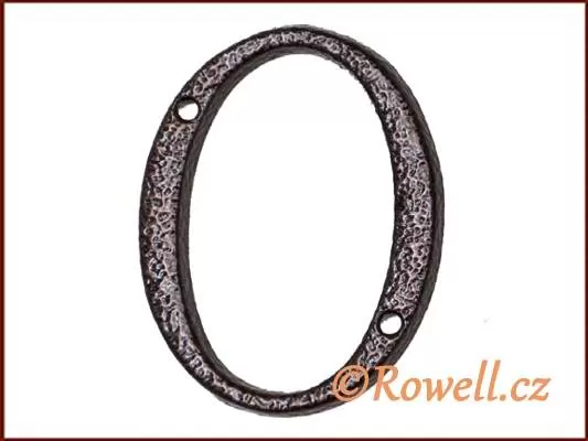 C1 Číslice 80mm k.měď '0' rowell