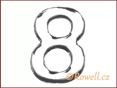 C37 Číslo 37mm stříbr. '8' rowell
