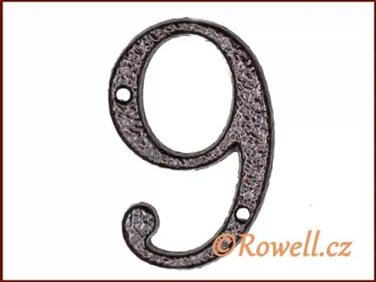 C1 Číslice 80mm k.měď '9' rowell