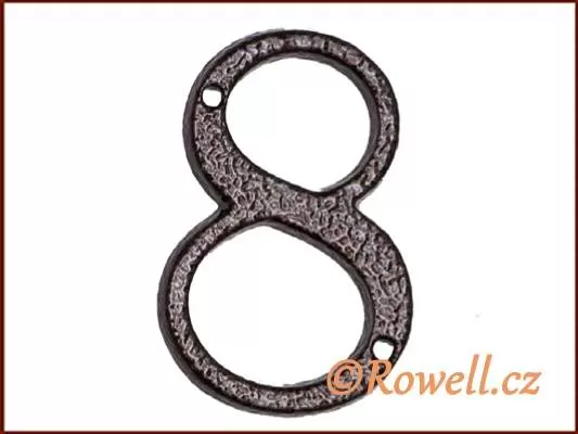 C1 Číslice 80mm k.měď '8' rowell