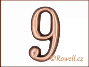C2    Čísélko staroměď '9'