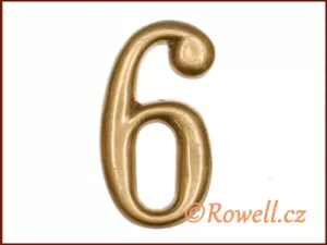 C2    Čísélko zlaté '6'