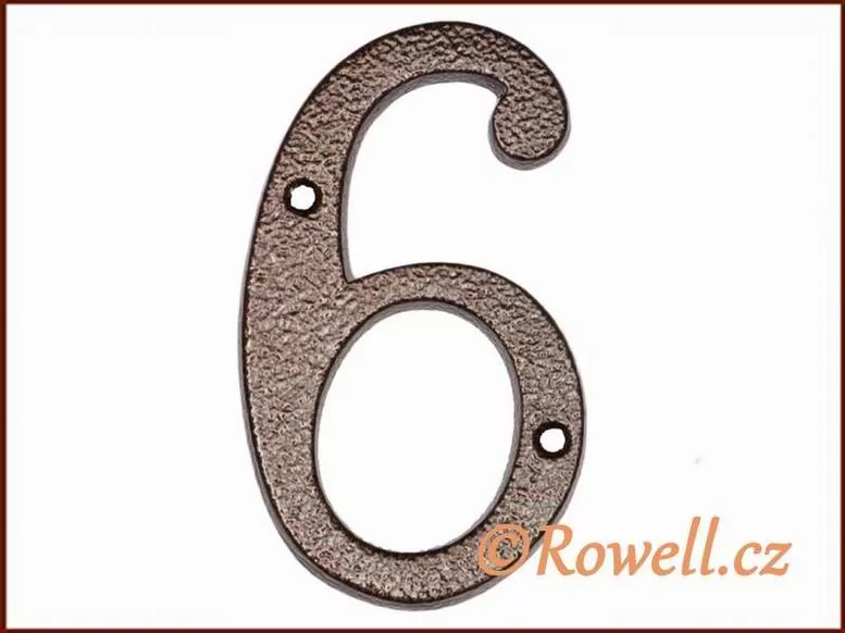 C4 Číslo 145mm kom.měď '6' rowell