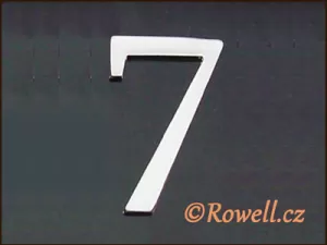 C5    Čísélko stříbro '7'