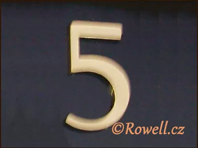 C5 Čísélko zlaté '5' rowell