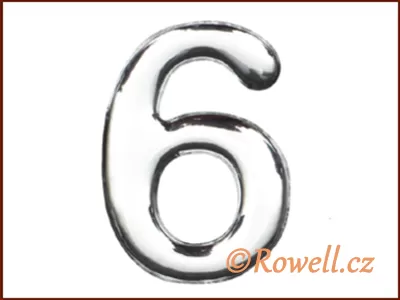C37 Číslo 37mm stříbr. '6' rowell