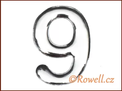 C37 Číslo 37mm stříbr. '9' rowell