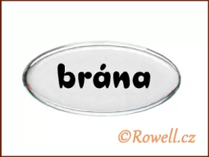 SD Štítek stříbrný 'brána'