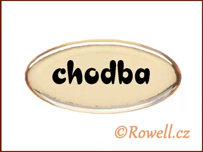 SD Štítek zlatý 'chodba' rowell