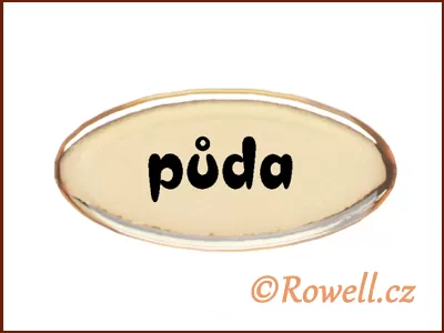 SD Štítek zlatý 'půda' rowell