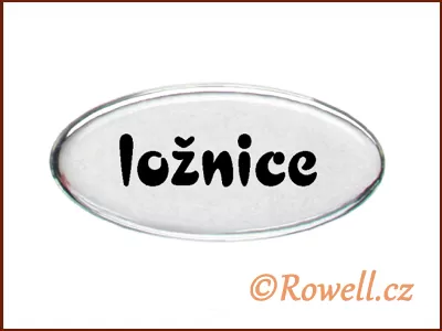 SD Štítek stříbrný 'ložnice' rowell