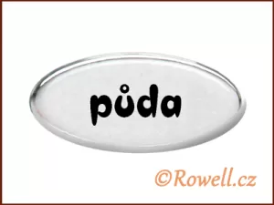 SD Štítek stříbrný 'půda'