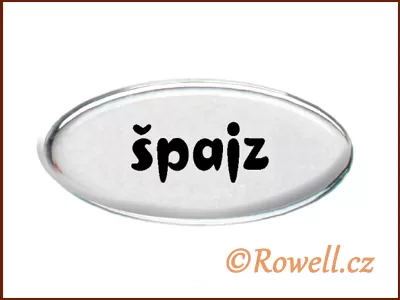 SD Štítek stříbrný 'špajz' rowell