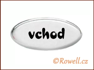SD Štítek stříbrný 'vchod'