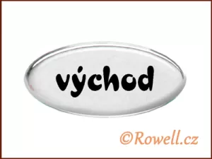 SD Štítek stříbrný 'východ'