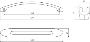 12587 - Úchytka 160mm / staromosaz