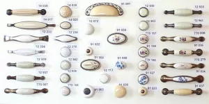 12942 - RUDA knopka st.stříbrná/porcelán
