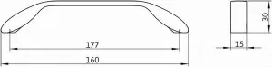 14220 - SILVESTR úchytka 160mm broušený nikl 12