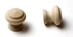 48062 dřevěná knopka pr. 34mm / přírodní buk