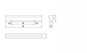 62052 - IKEA úchytka 64mm AL