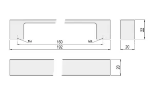 62276 - NIKOL úchytka 160mm broušený nikl