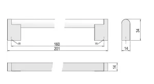 62453 - PALANA úchytka 160mm nerez