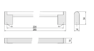 62455 - PALANA úchytka 224mm nerez