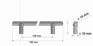 63822 - RUČKA úchytka 128mm broušený nikl 62