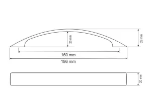 770035 - úchytka rozteč 160mm /matný broušený nikl
