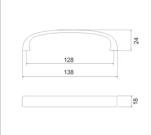 770070 - úchytka rozteč 128mm / Matný broušený n