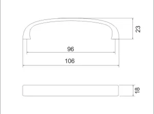 770073 - úchytka rozteč 96mm / Matný broušený ni