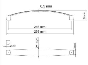 770088 - úchytka rozteč 256mm / Satén nikl