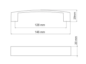 770149 - úchytka rozteč 128mm / Broušený nikl
