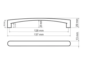 770150 - úchytka rozteč 128mm / Satén nikl
