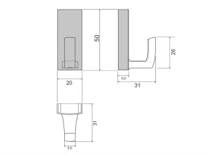 770192 - Věšák kov mat nikl 18