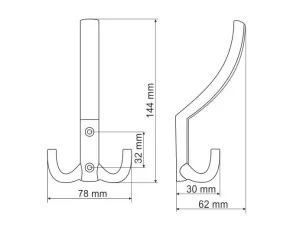 770220 - Věšák kov mat nikl
