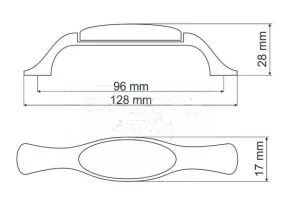 770295 - úchytka 96mm porcelán podzim