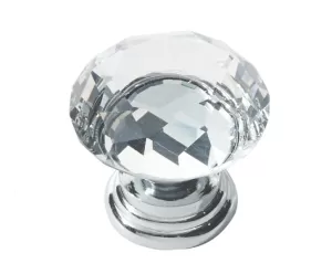 91003 - Knopka 31mm, křišťál /chrom
