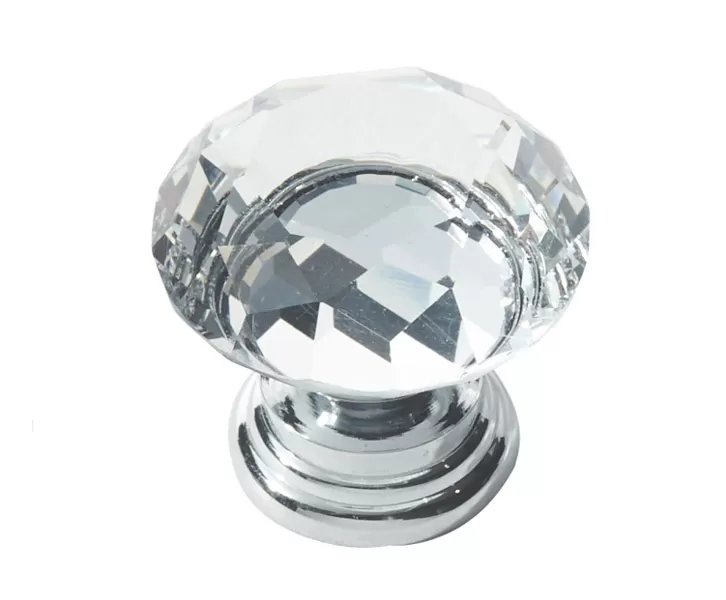 91003 - Knopka 31mm, křišťál /chrom