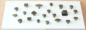 91094 - Knopka ovál, staromosaz, rustikální