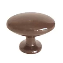 91309-Knopka kovová elypsa 34x22mm, hnědá