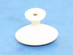 91317-knopka kovová elypsa 34x22mm, bílá