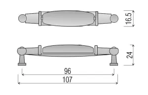 11029 knopka 29mm staromosaz-porcelán/popraskaný