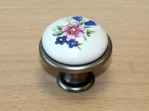 11034 knopka 29mm nikl-porcelán /kytka