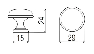 11045 knopka 29mm zinek-porcelán/popraskaný