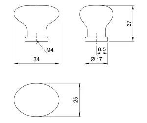 91453 - Knopka porcelánová 25x34/podzim